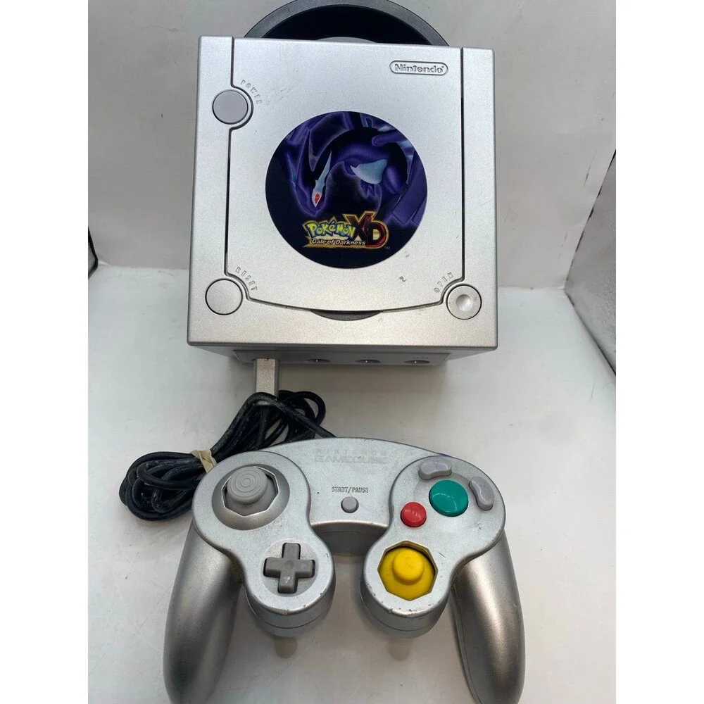 Nintendo GameCube Pokemon XD Gale of Darkness Silver Console DOL-101 Lugia